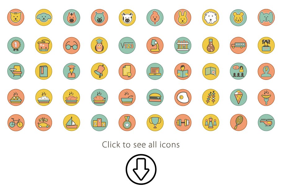 430枚多用途矢量图标合集 Set of Vector Icons插图(2)