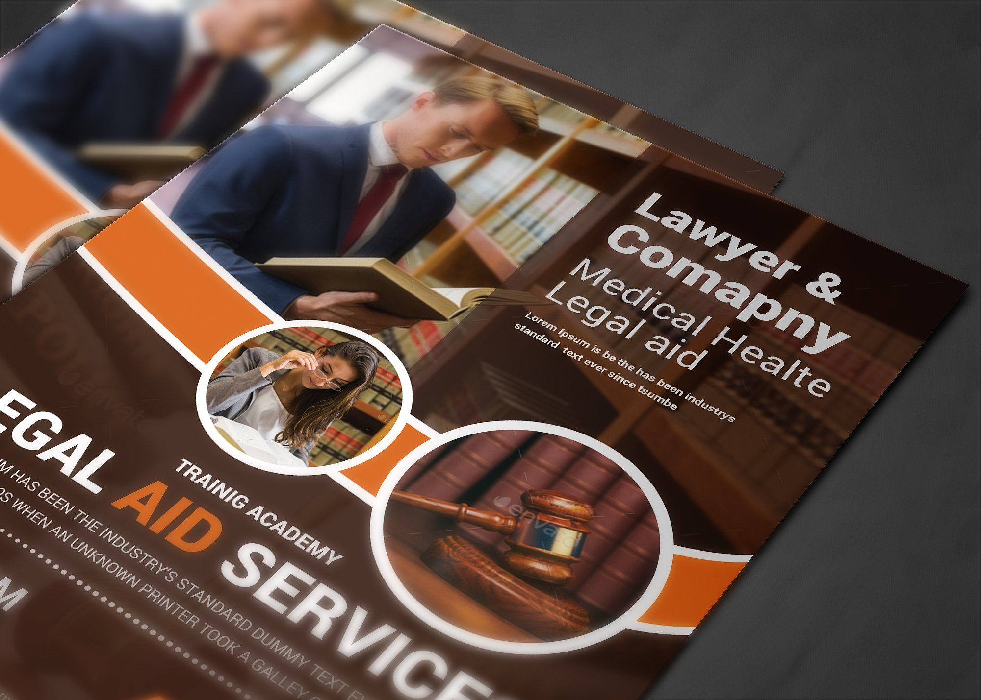 律师事务所宣传海报传单设计模板 Lawyer Firm Business Flyer Template插图(3)