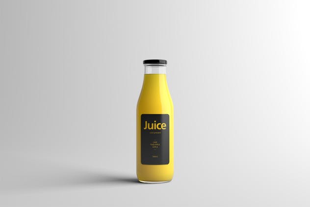 果汁玻璃瓶外观设计样机模板 Juice Bottle Packaging Mock-Up插图(10)