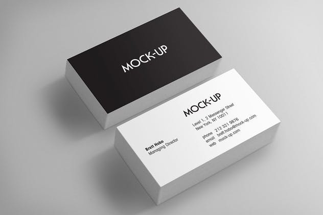 极简主义企业品牌名片样机 Business Card Mockups插图(1)