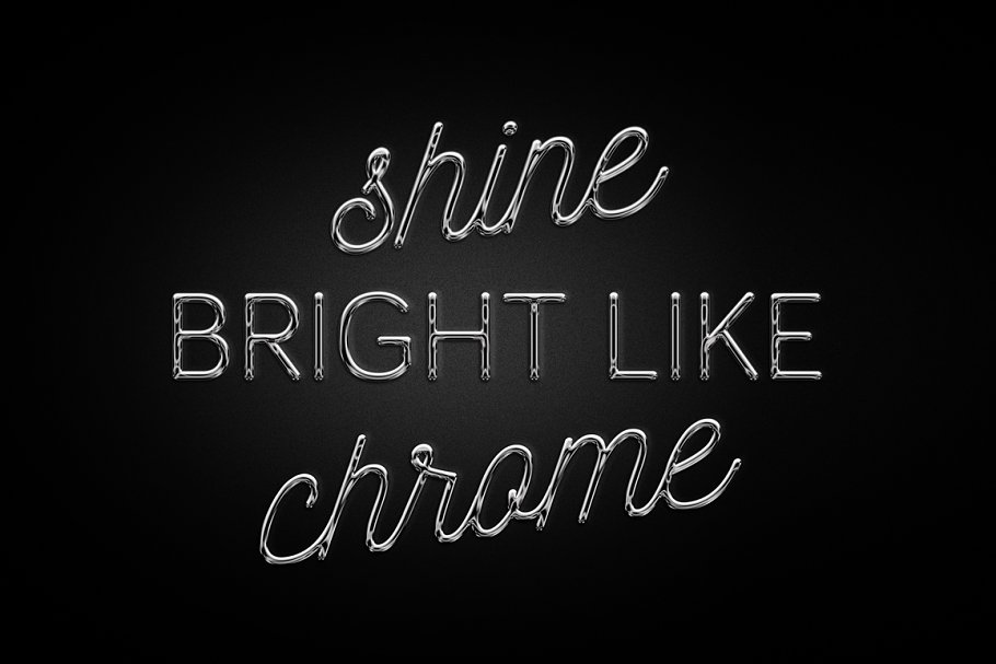 Chrome 字体文本特效 Chrome text effect插图(3)