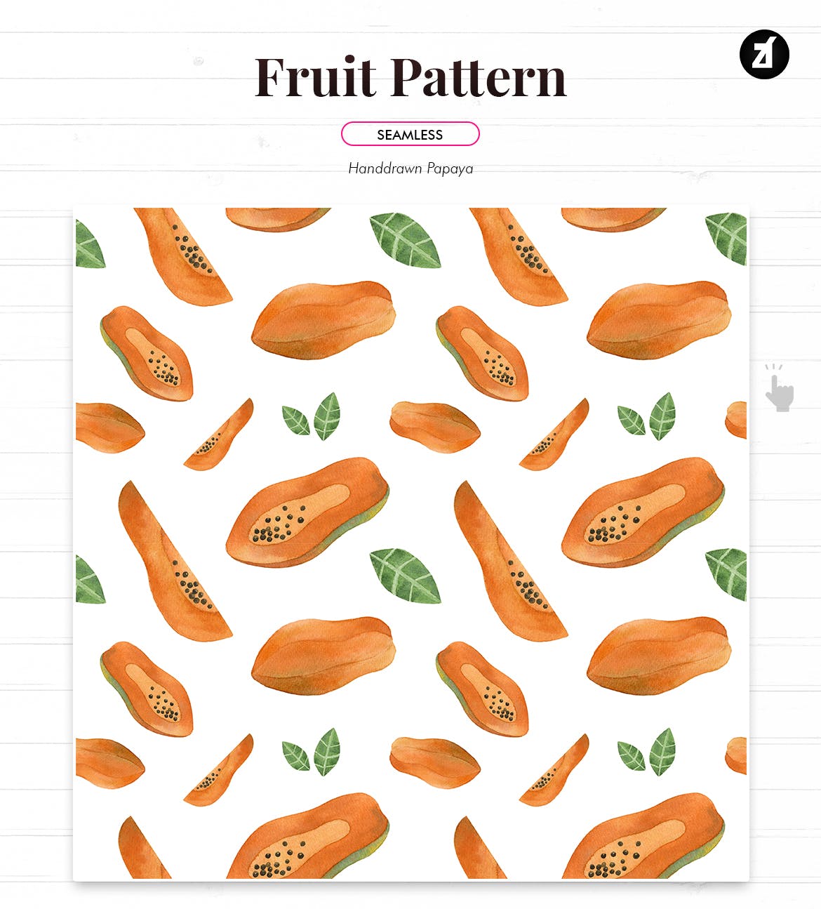 水彩手绘水果图案纹样背景素材 Fruits pattern hand-drawn watercolor illustration插图(5)