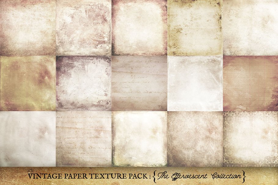 复古做旧纸张纹理 Vintage Paper Textures Effervescent插图2
