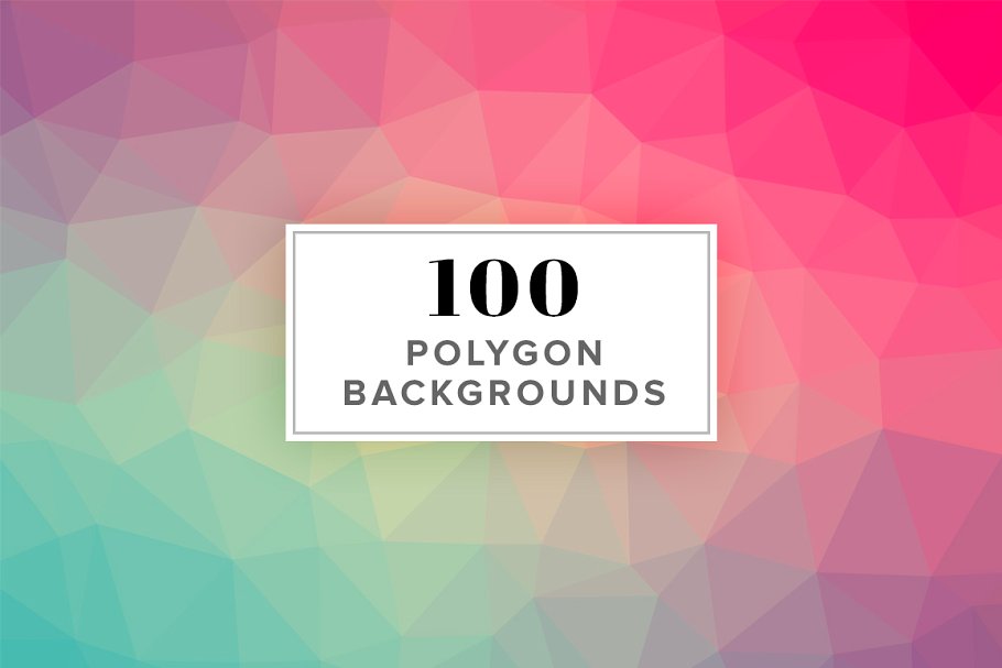100个美丽的多边几何图形背景 *SALE* 100 Polygon Background Images插图