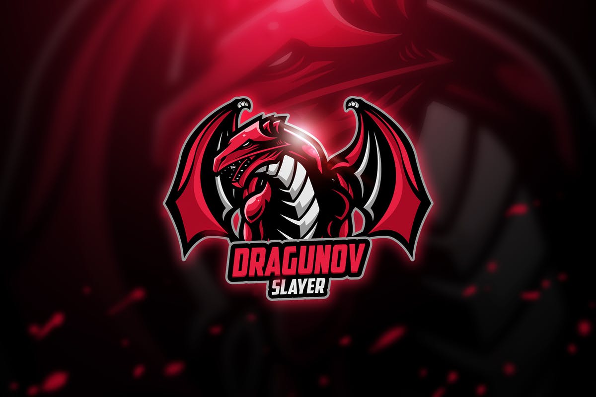 翼龙电子竞技战队队徽Logo模板 Dragunov – Mascot & Esport Logo插图
