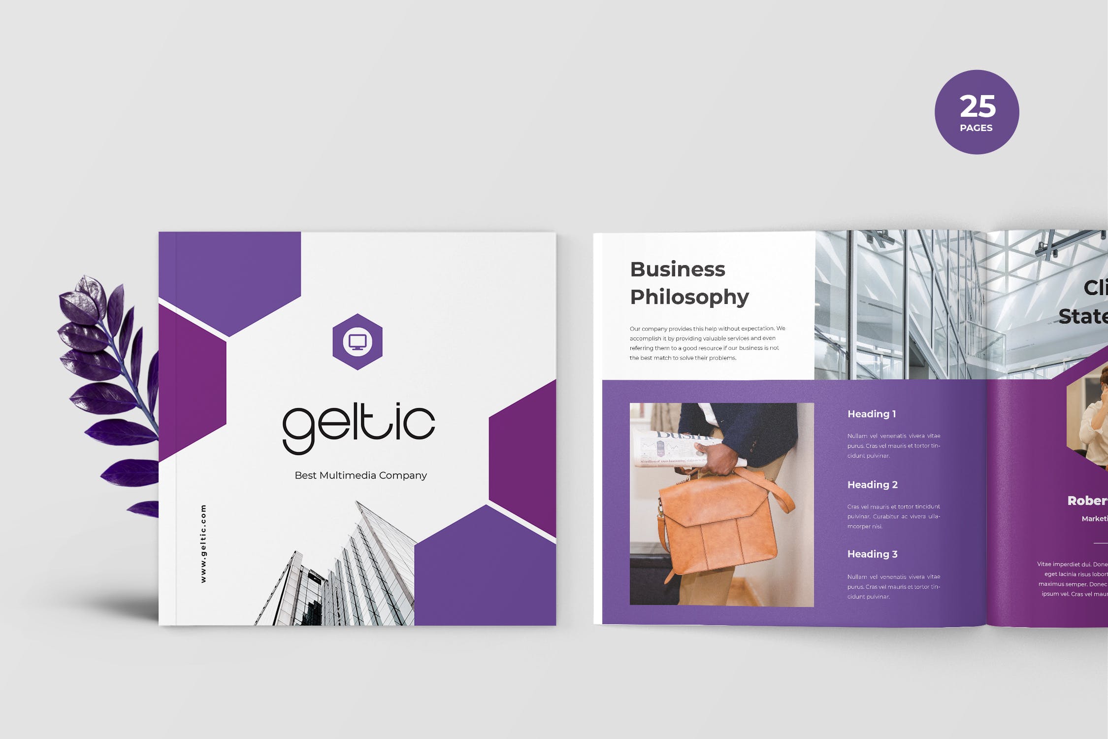 企业业务宣传折页宣传册设计模板 Geltic – Business Portfolio Template插图