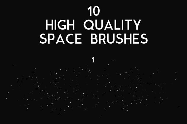 10个逼真的星空绘制PS画笔笔刷 Space Brushes插图1