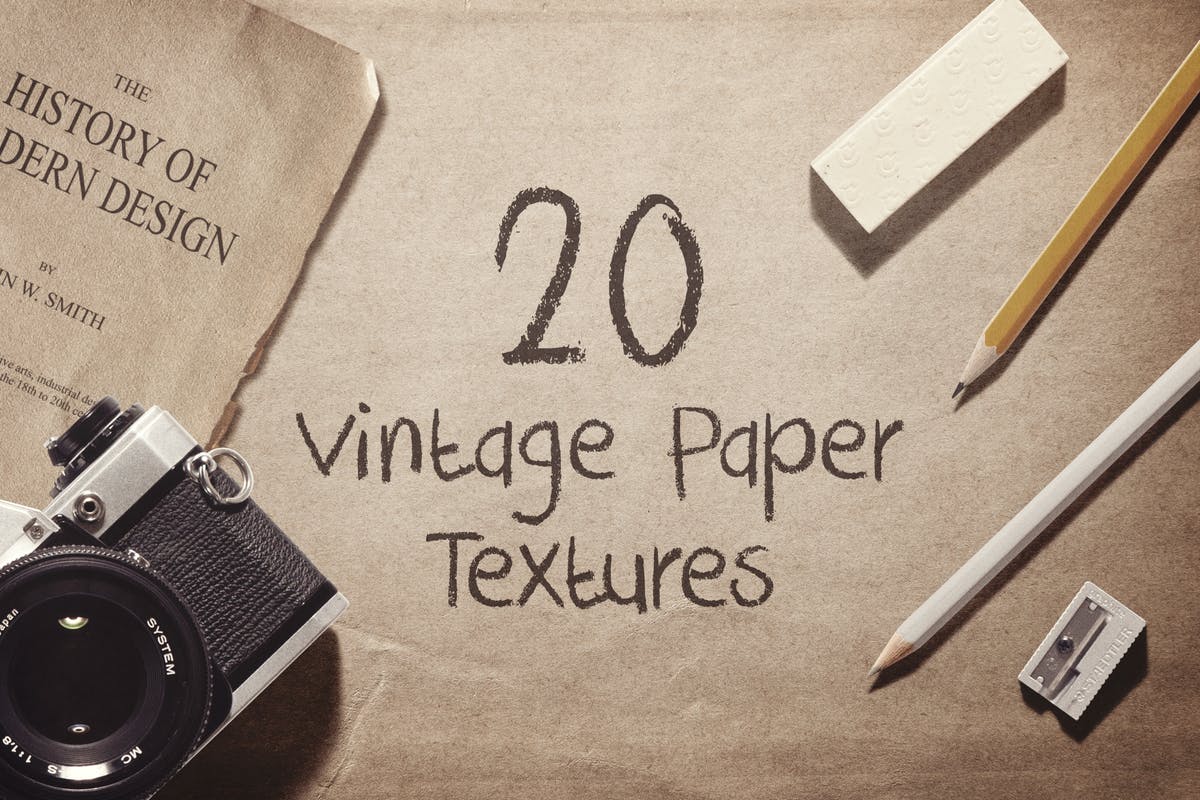 20款复古纸纹理背景素材 20 Vintage Paper Textures / Backgrounds插图