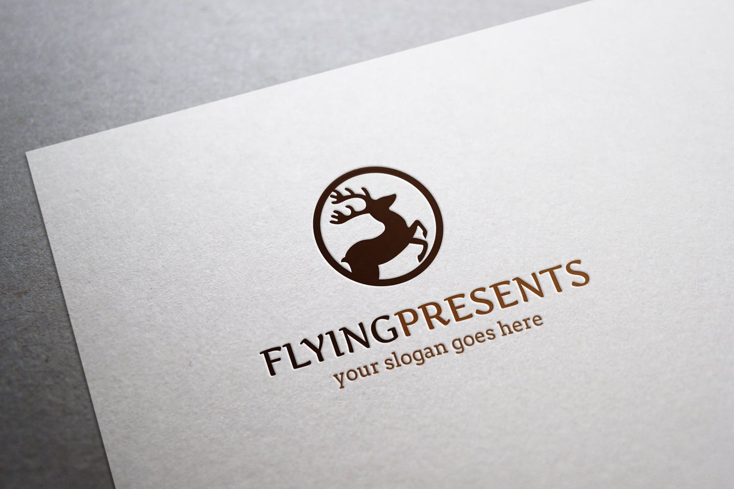 飞行驯鹿图形Logo设计模板 Flying Reindeer Logo插图7