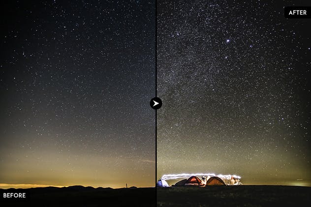 20款天文星空摄影调色滤镜LR预设 20 Astro Photography Lightroom Presets插图2