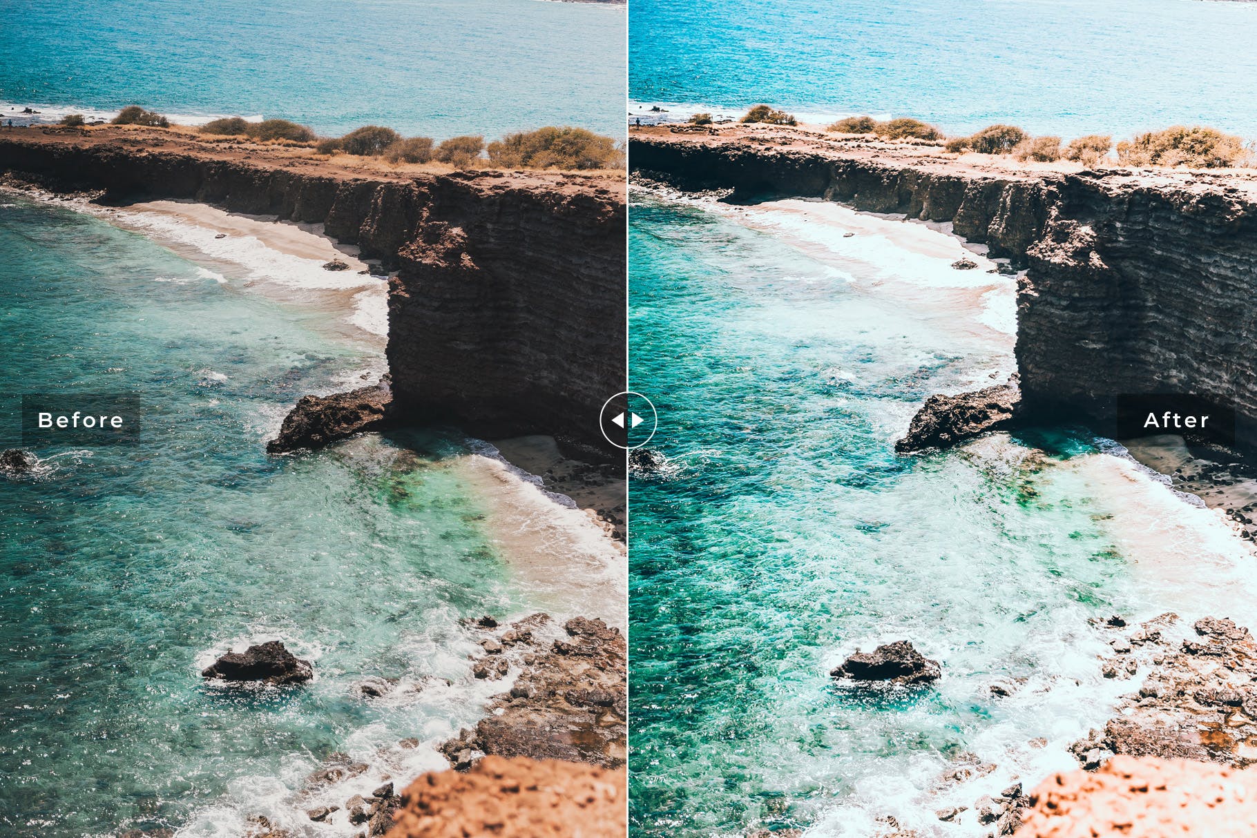 浪漫海景写真摄影照片后期处理LR预设 Kauai Mobile & Desktop Lightroom Presets插图3