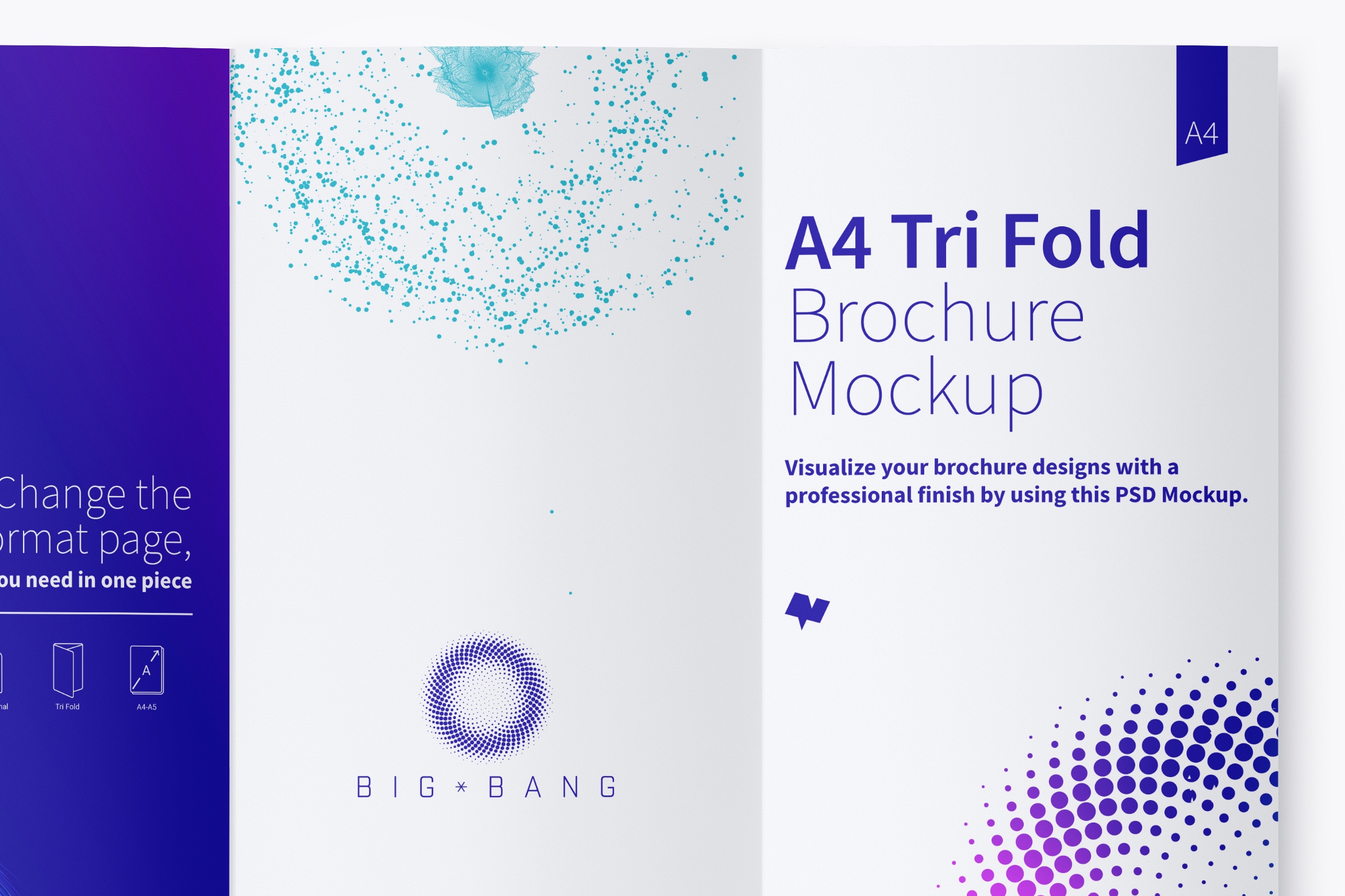 A4纸尺寸三折页传单小册子设计样机03 A4 Trifold Brochure Mockup 03插图(3)
