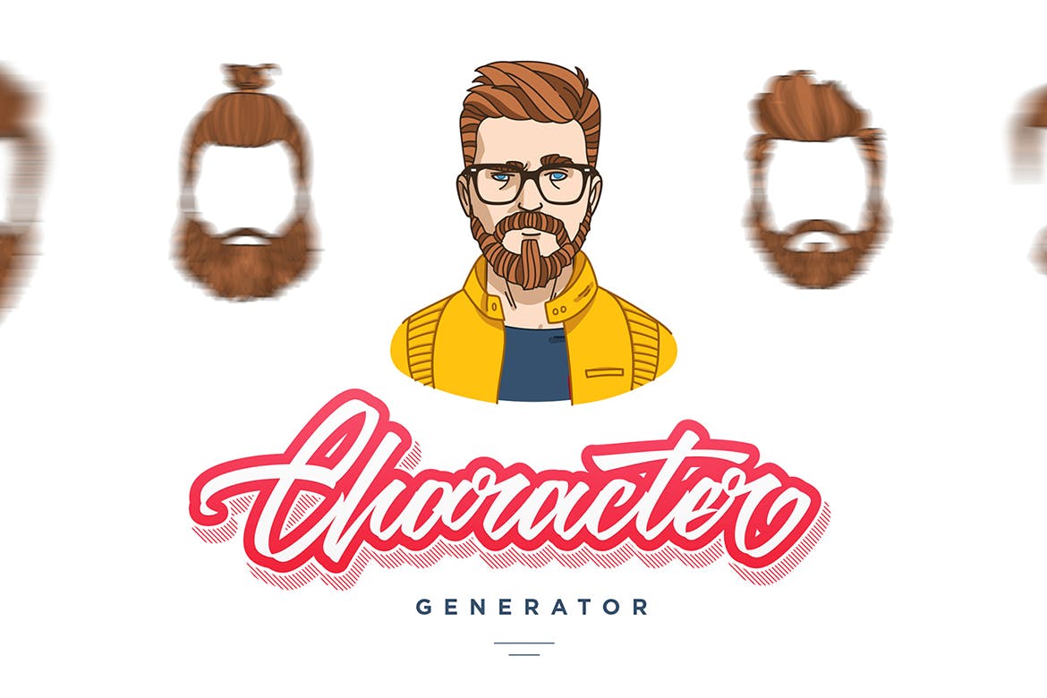 卡通人物角色头像设计生成器 Character Generator插图