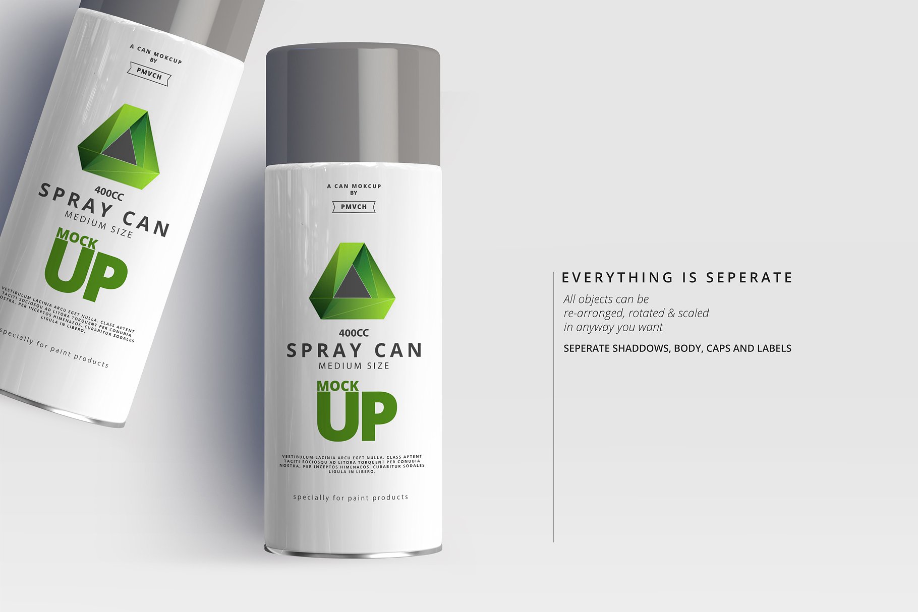 中等尺寸的喷雾罐展示样机 Spray Can Mockup – Medium Size [psd]插图(7)