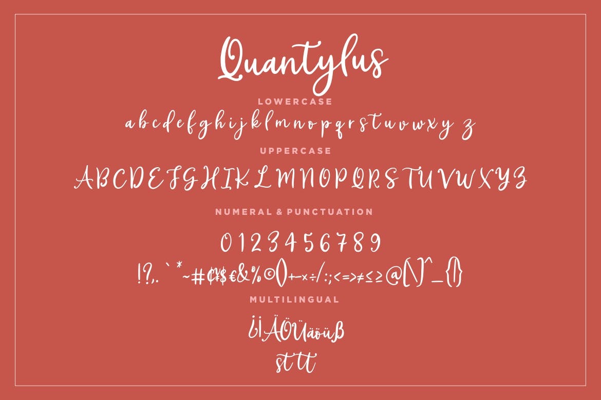 现代优雅英文签名书法字体下载 Quantylus Calligraphy Signature插图6