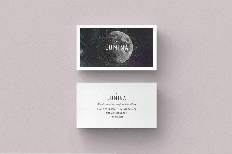 高大上品牌企业名片模板 LUMINA Business Card Template插图