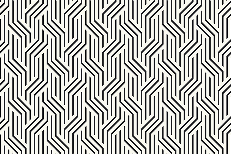 锯齿形无缝抽象纹理合集 Zig Zag Seamless Patterns Set插图3