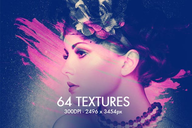 64种多彩水彩涂料纹理素材 64 Watercolour Textures插图1