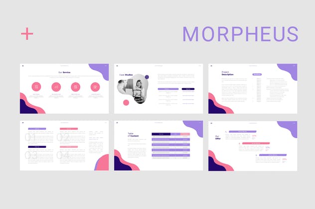 极简主义风格业务/产品/项目介绍Google Slides幻灯片模板 Morpheus Google Slides插图(2)