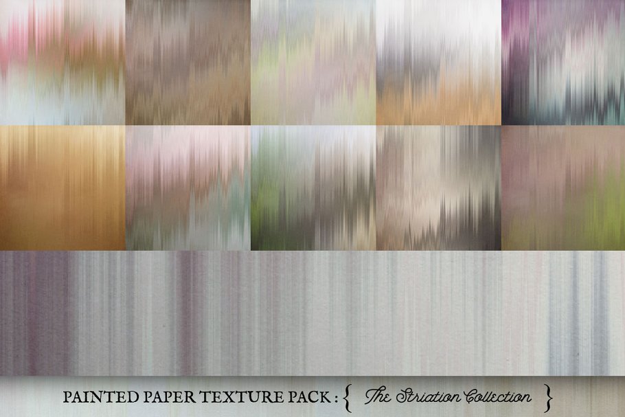 彩绘纸纹理条纹 Painted Paper Textures Striation插图3