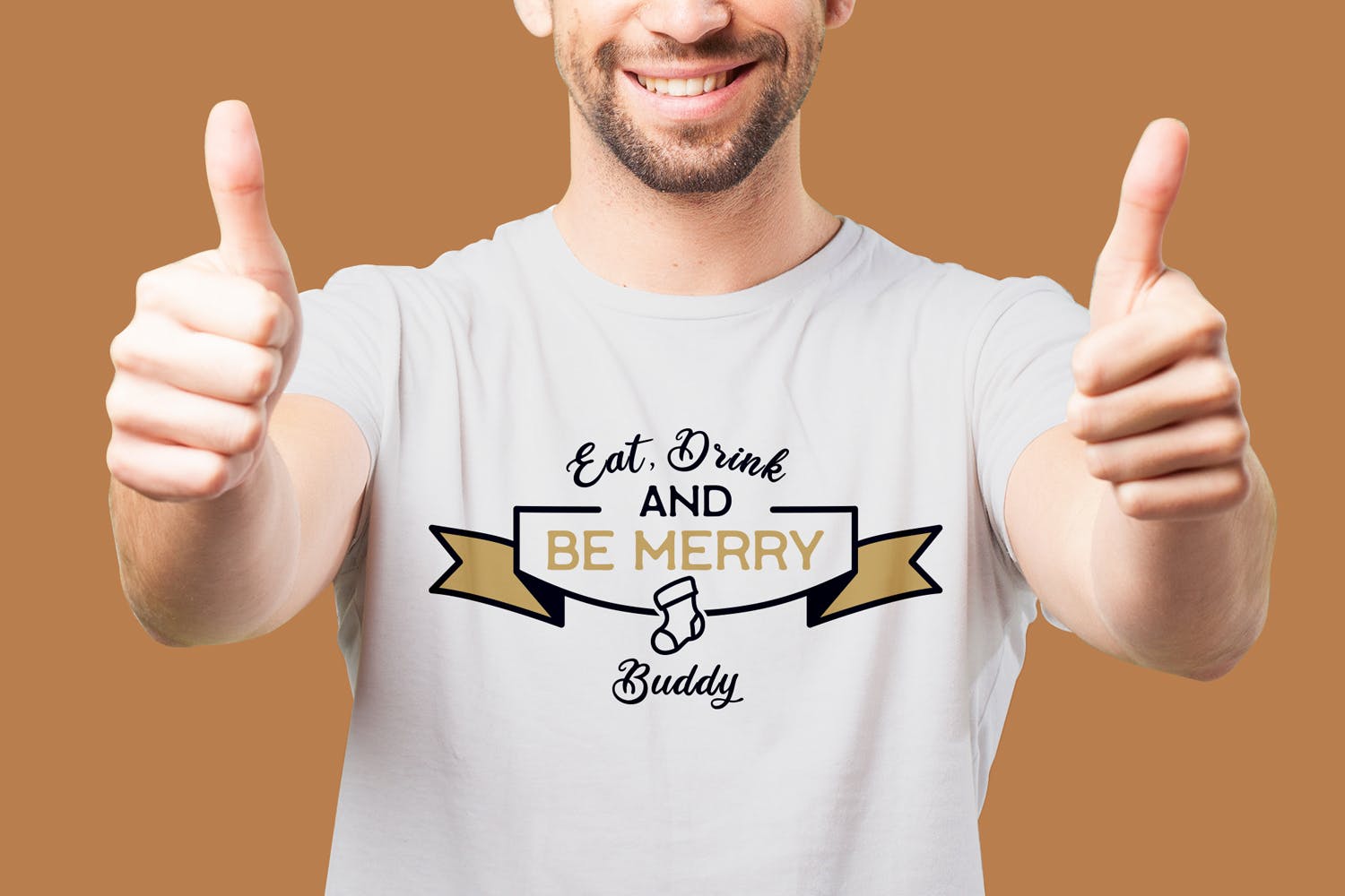 圣诞节主题T恤创意徽章印花设计素材 Merry Christmas T-Shirt. Vector Print, Holiday SVG插图2