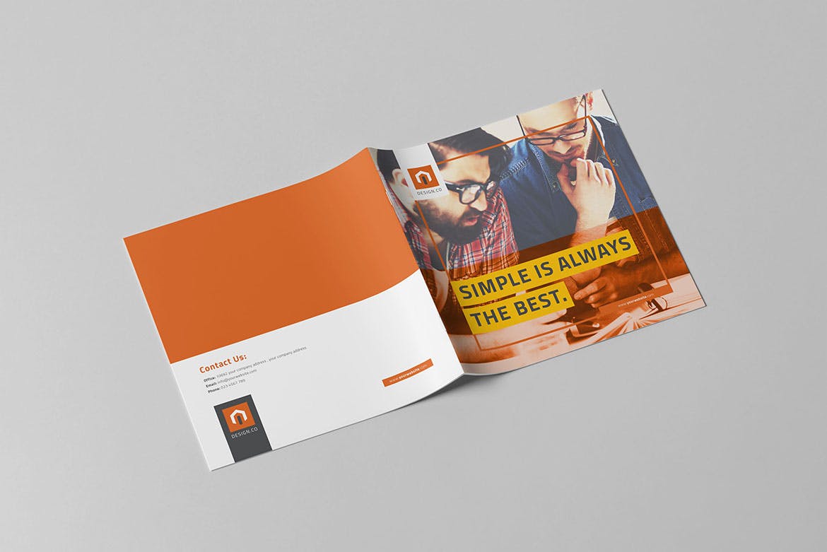 市场调研公司方形宣传画册设计模板 Valencia Brochure – Square插图10