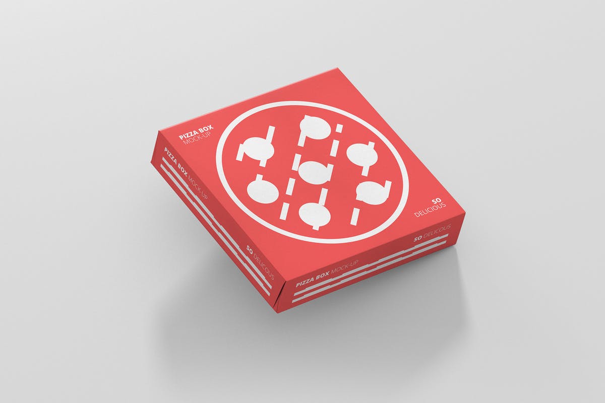 美味披萨外带包装盒子样机模板 Pizza Box Mockup – Double Pack Supermarket Edition插图
