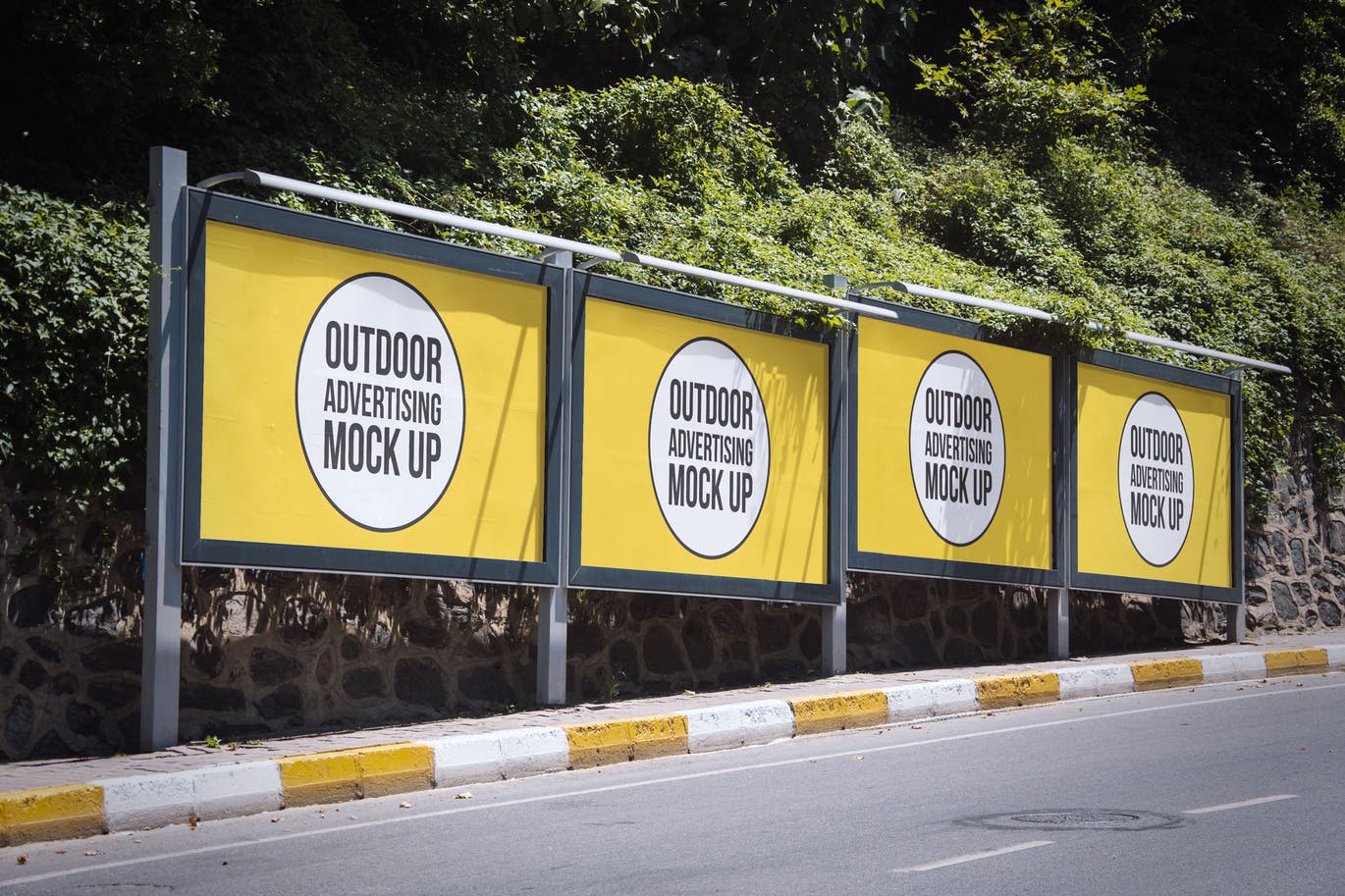 户外公路广告牌广告效果图样机模板#5 Outdoor Billboard Advertising Mockup Template #5插图