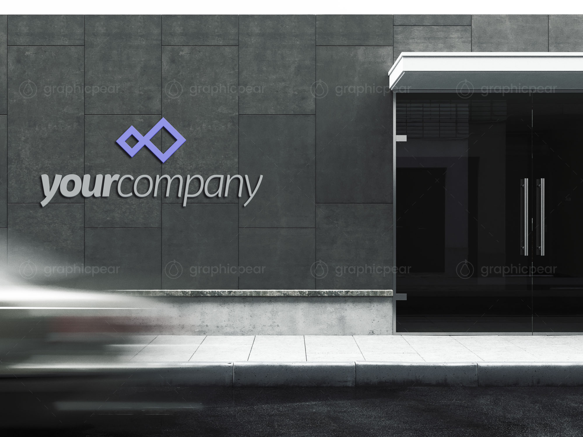 公司建筑Logo标志设计效果图样机模板 Company Building Sign Mockup插图