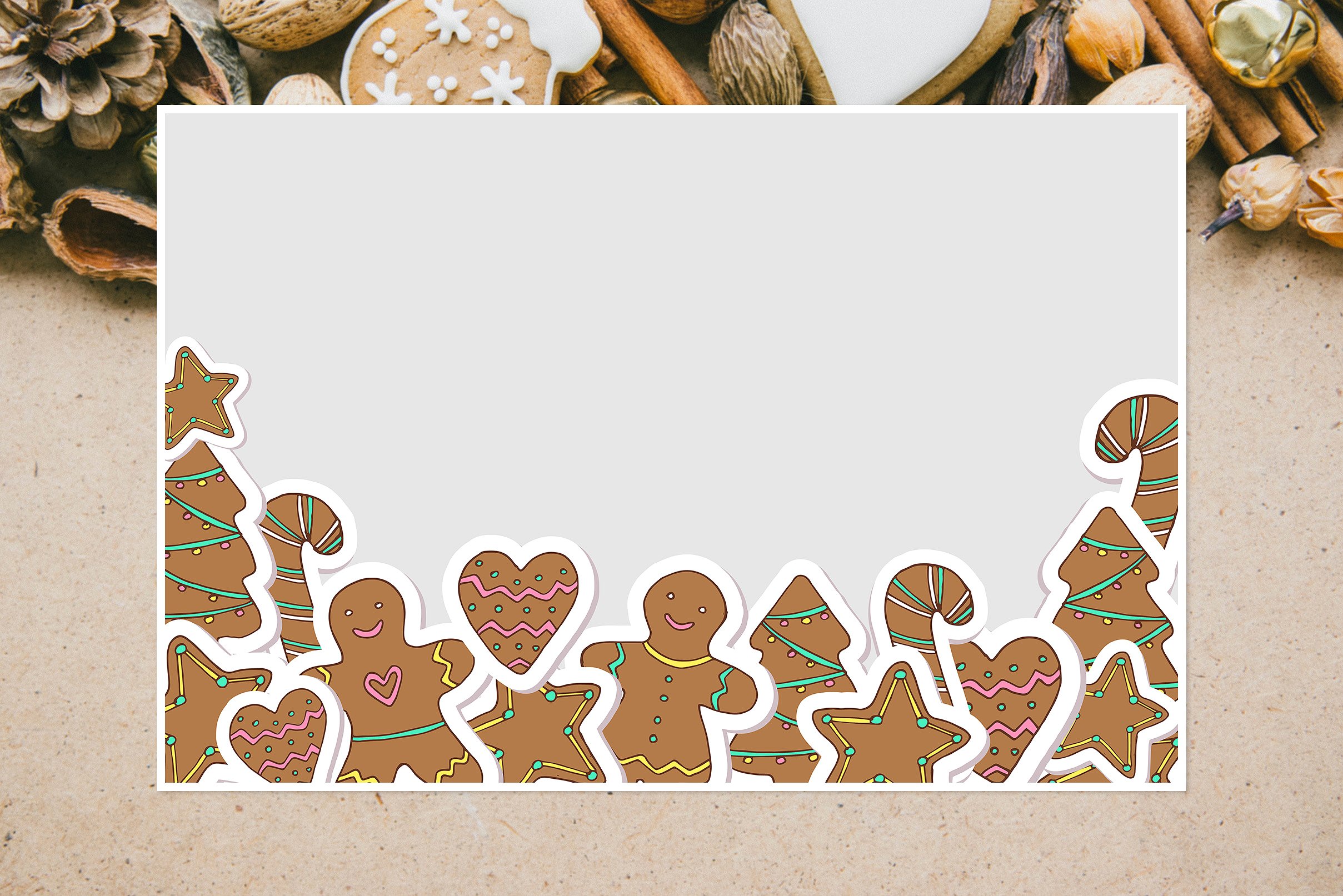 可爱的圣诞节手绘饼干矢量素材下载[ai,eps]插图3