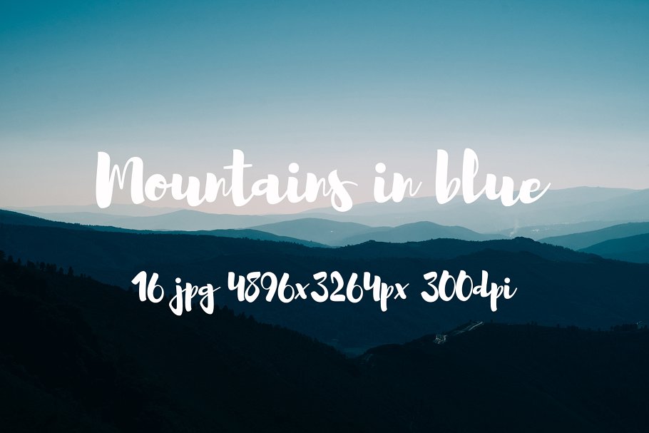 连绵山脉远眺风景高清照片素材 Mountains in blue pack插图(5)