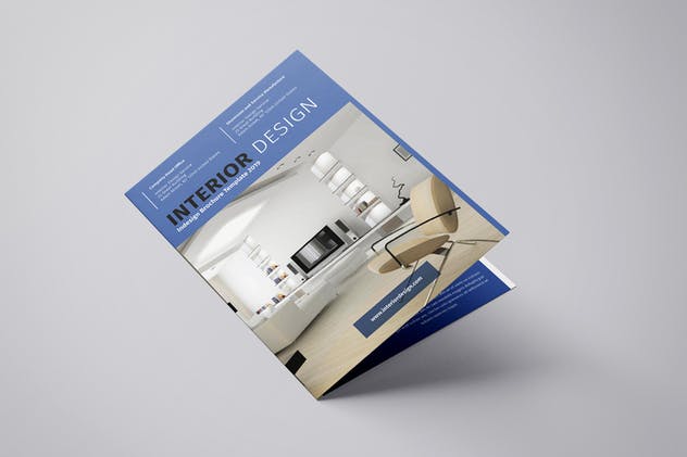 室内装修设计双折页尺寸画册INDD模板 Onyx – Interior Bifold Brochure Template插图(2)