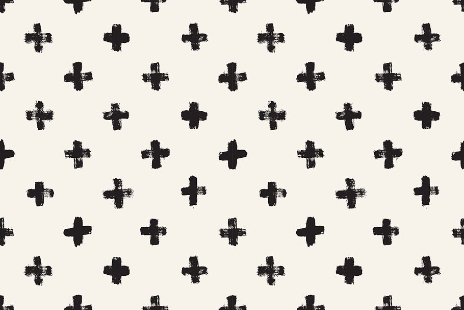 手绘图案无缝纹理肌理合集1 Hipster Seamless Patterns Set 1插图(4)