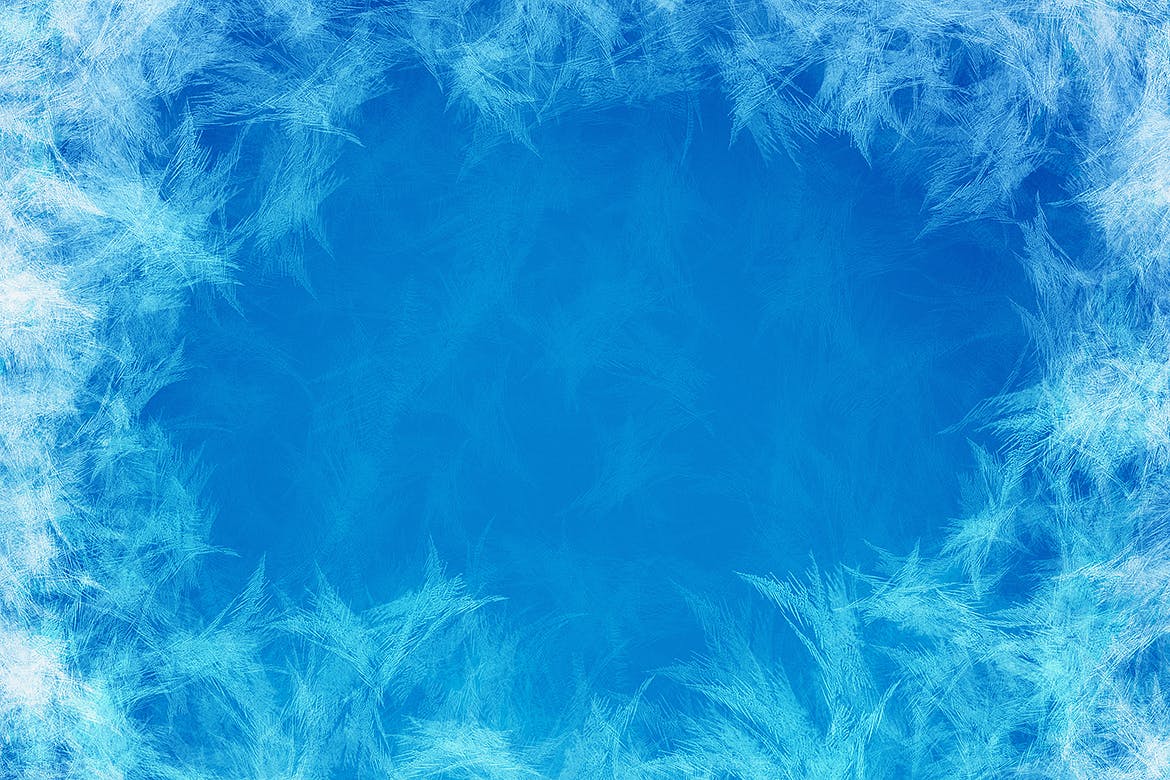 冬季梦幻冰霜装饰框高清背景图素材 Winter Frozen Frame Backgrounds插图1