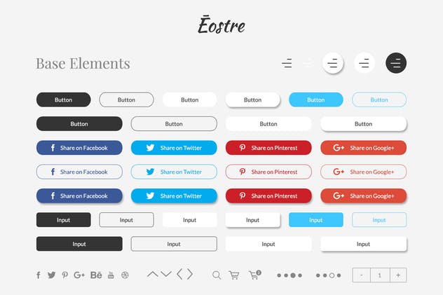 现代设计潮流趋势Web项目UI设计套件 Eostre Ui Kit插图(10)