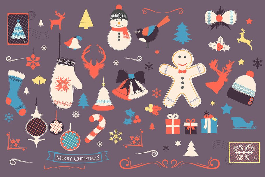 圣诞节日元素工具包 Christmas Elements Toolkit插图(1)