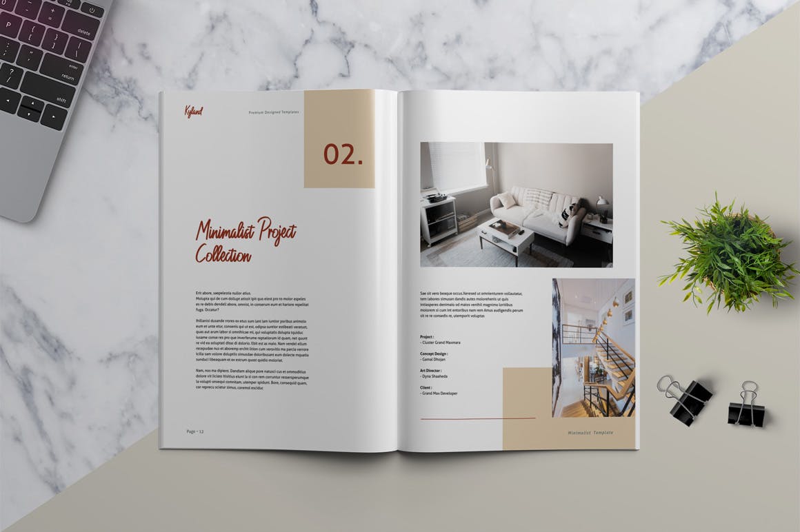 时装/摄影/设计主题杂志&作品集设计模板 KYLAND – Magazine & Portfolio Template插图6