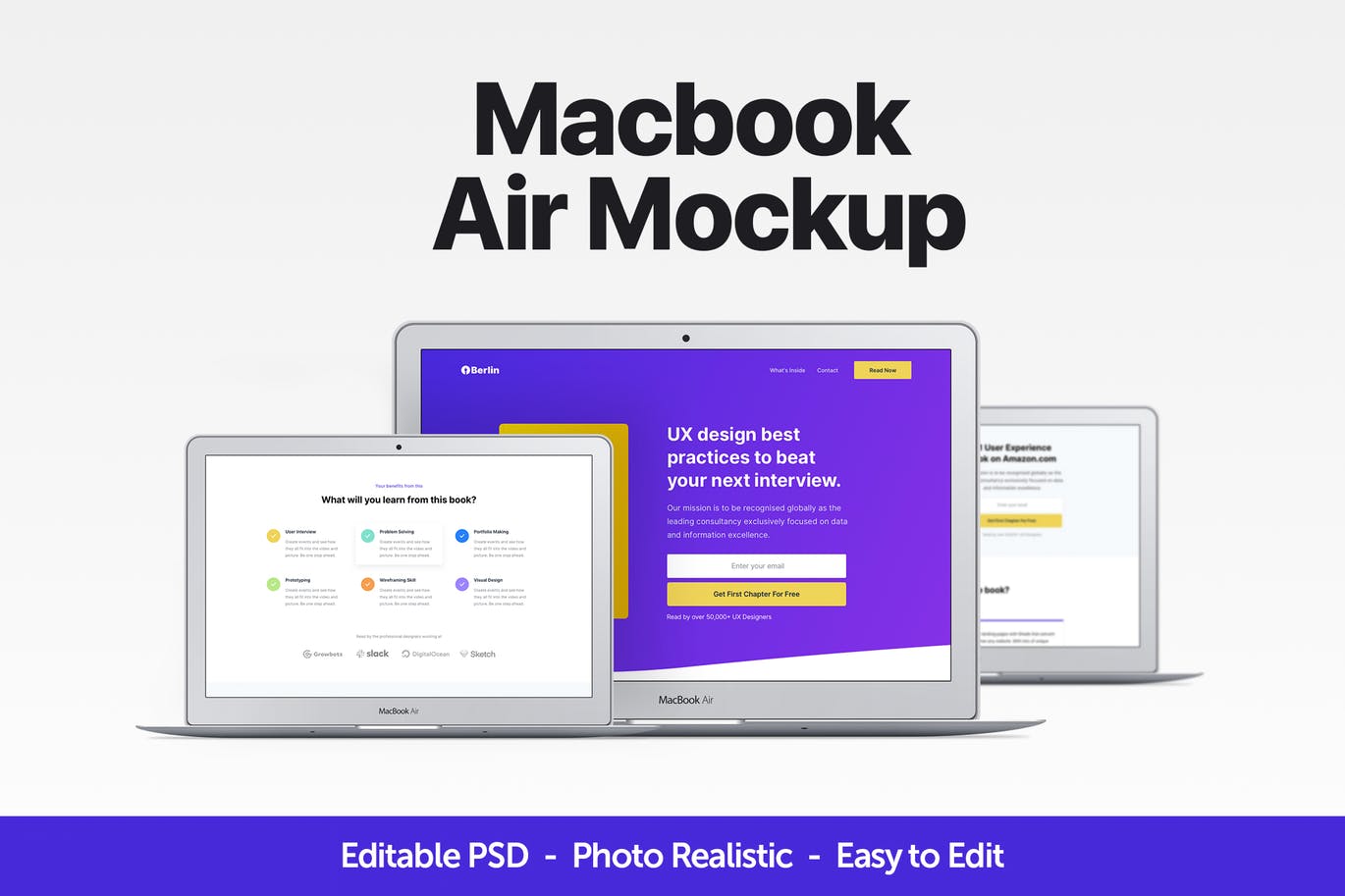 MacBook Air超极本电脑样机 Macbook Air Mockup插图