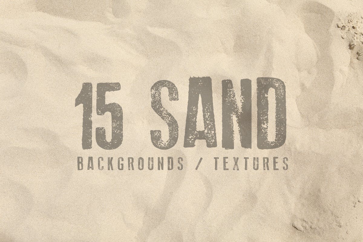 15款海滩细沙/砂砾背景纹理素材 15 Sand Backgrounds / Textures插图