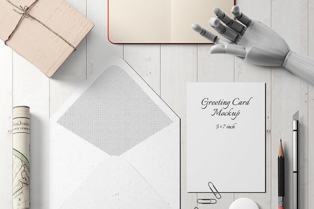 明信片/贺卡样机模板v1 5×7 Postcard / Greeting Card Mockup Set 1插图(2)