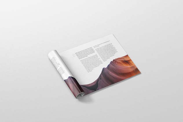 美国信纸规格杂志排版设计样机模板 Magazine Mockup – US Letter Landscape插图(9)