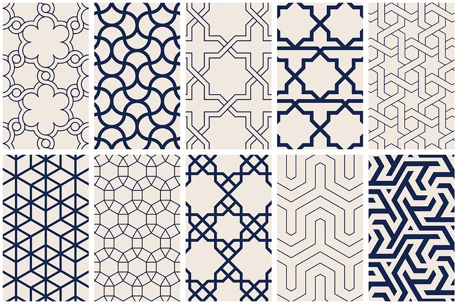 伊斯兰艺术几何图案纹理 Islamic Art Geometric Patterns插图9