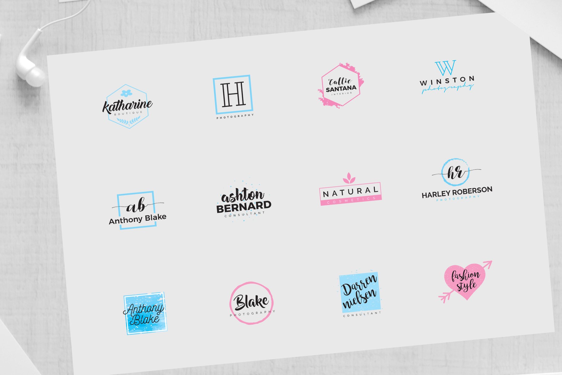 女性品牌商标设计Logo设计模板合集 LADYPOWER Feminine Branding Logo Set插图(6)