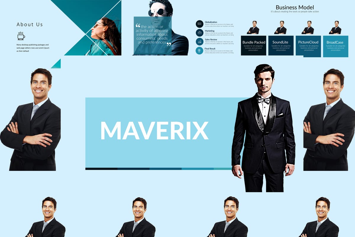 行业咨询代理服务企业适用PPT幻灯片模板下载 MAVERIX Powerpoint Template插图