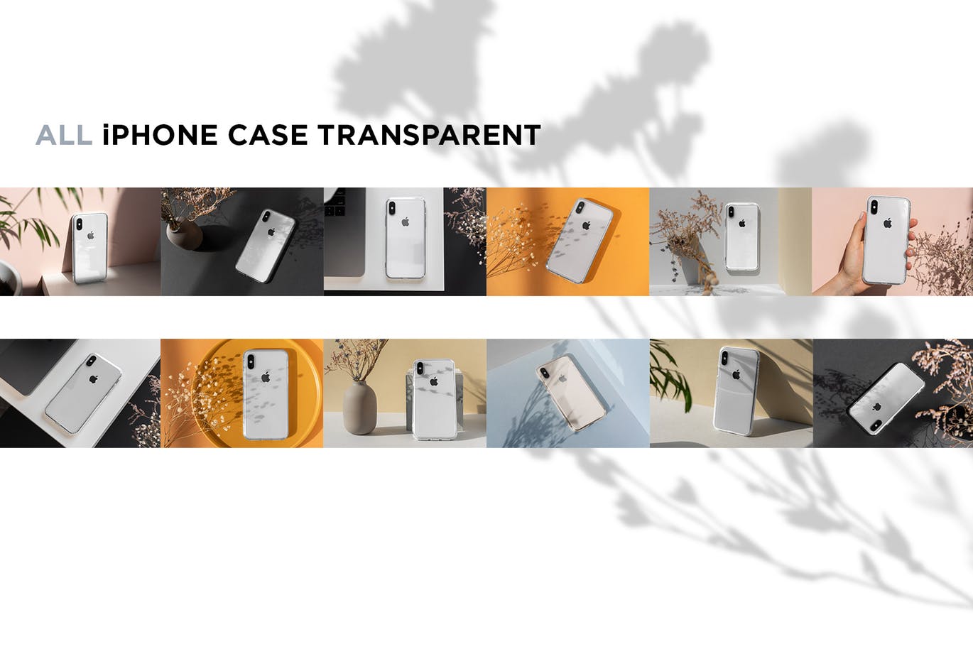 iPhone手机透明保护壳外观设计样机模板 iPhone Clear Case Mock-Up’s插图(3)