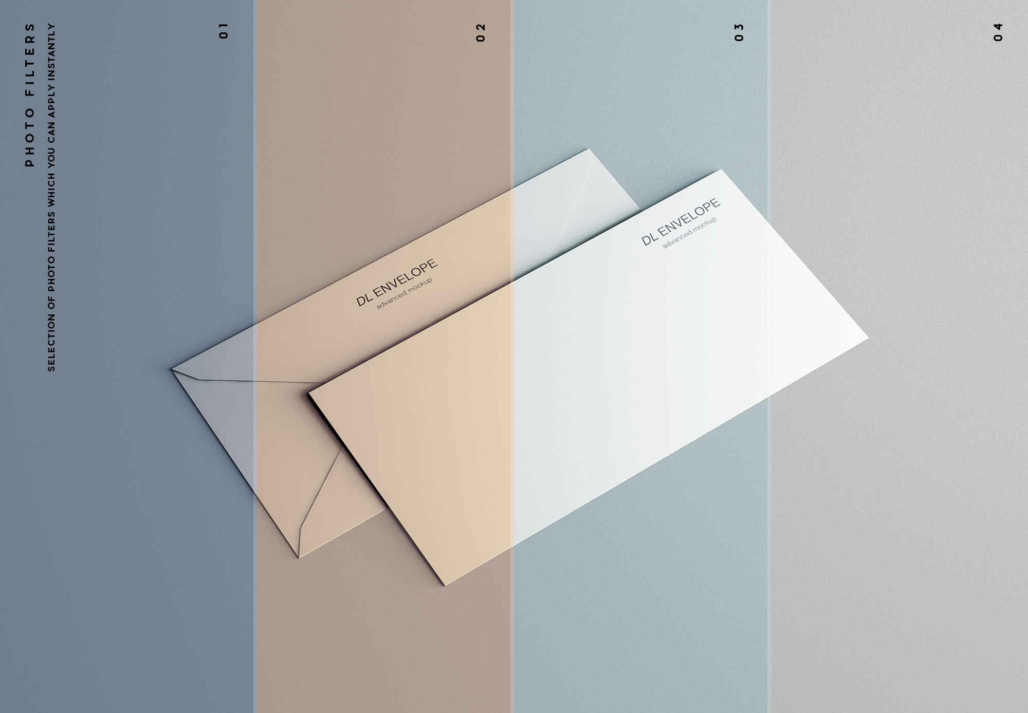 企业信封设计图样机模板 Baronial DL Envelope Mockup插图(9)