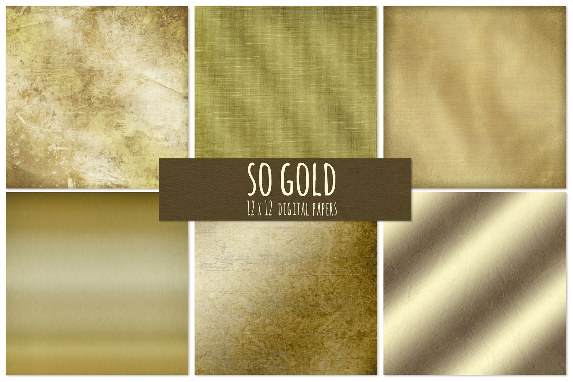多材质金色浅金色调数码纸张纹理 Gold Digital Background Textures插图4