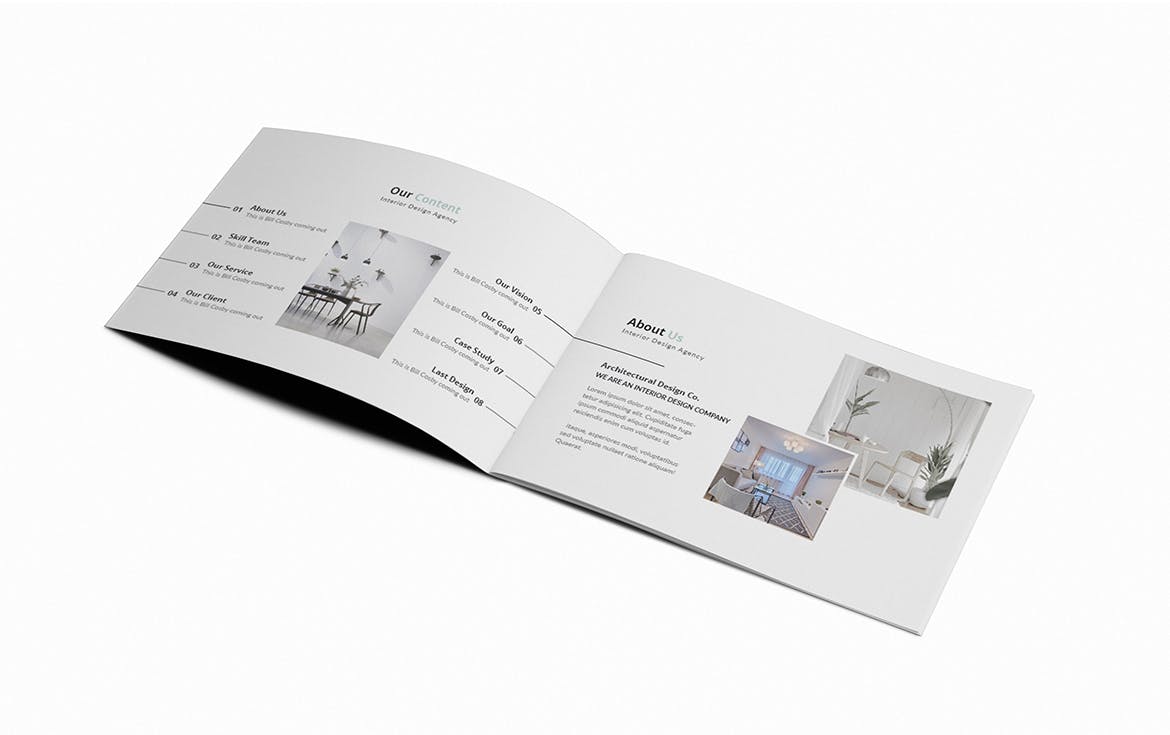 北欧装修风格室内设计A5规格画册设计模板插图3