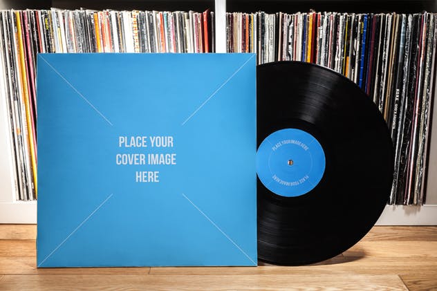 黑胶唱片&专辑封面样机套装 Vinyl Record & Album Cover Mock-ups – Party Pack插图(4)