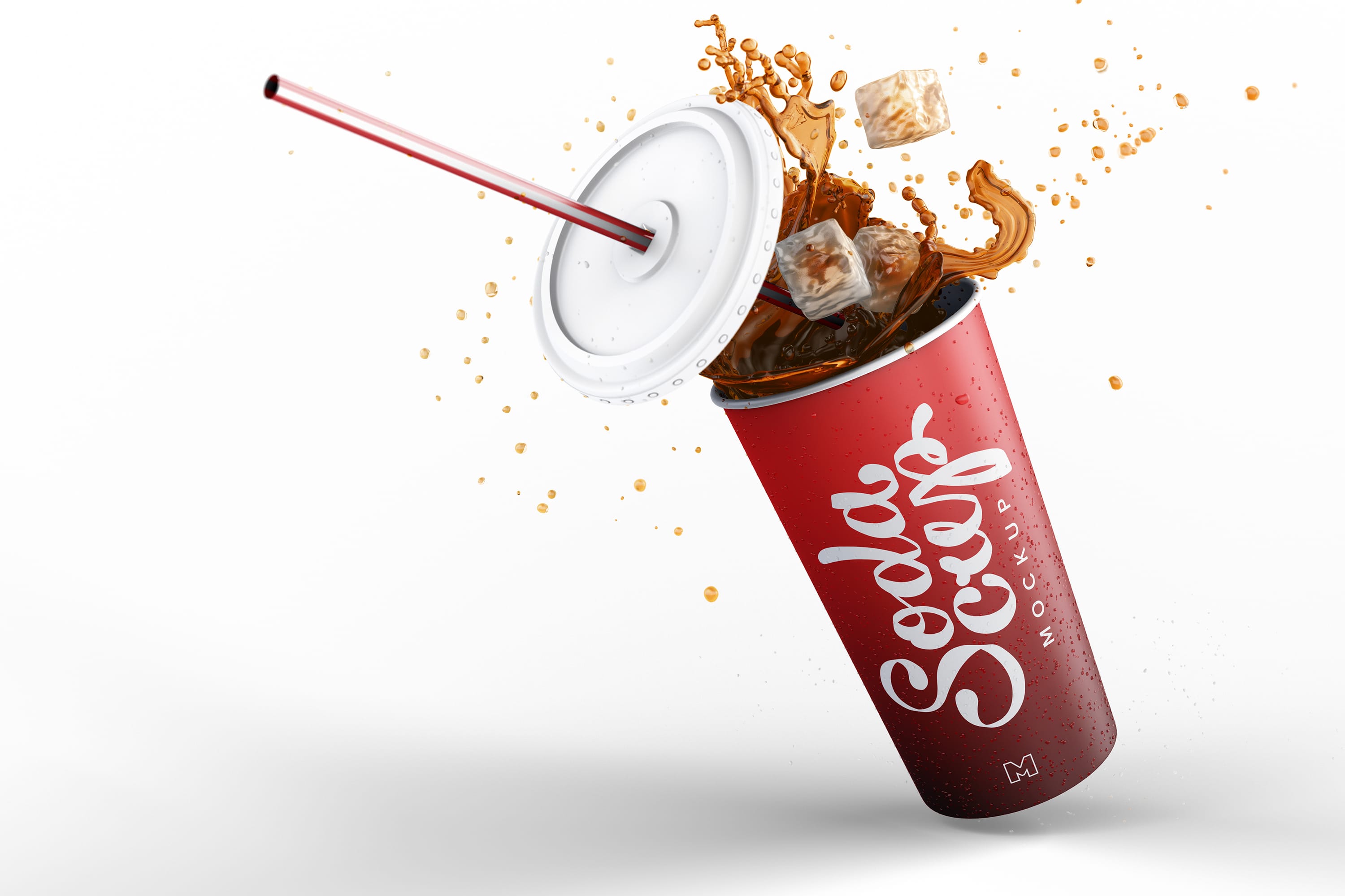 苏打冷饮饮料杯外观设计样机模板 Soda Cup Mockup 01插图2 苏打冷饮饮料杯外观设计样机模板 Soda Cup Mockup 01插图2